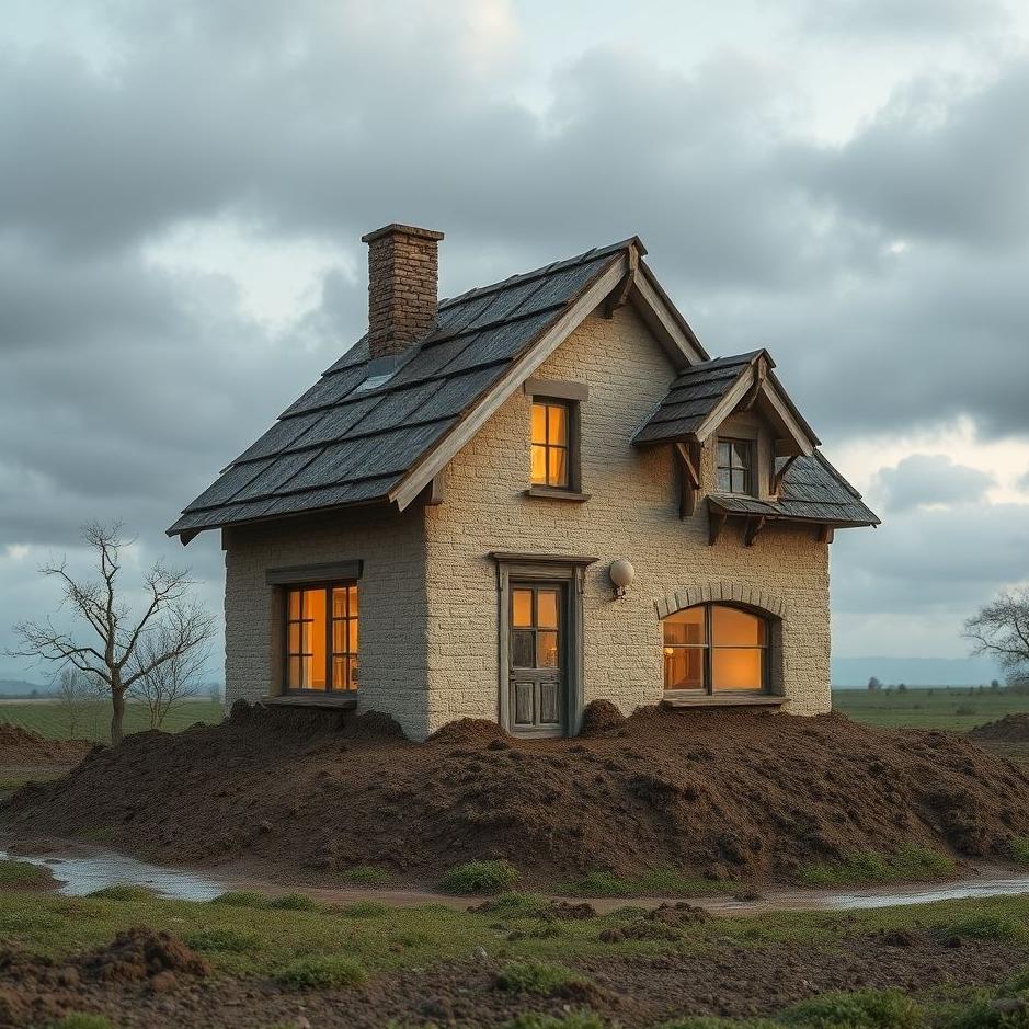 Dream : Your house in mud in your dream