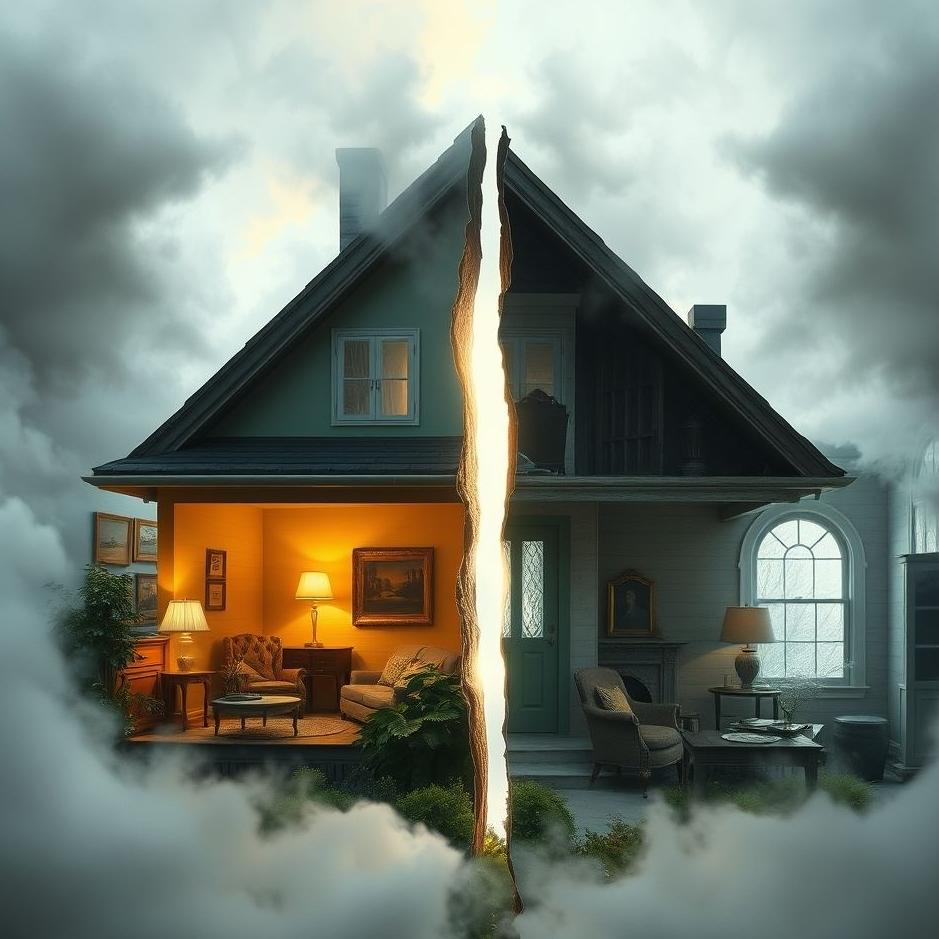 Dream : Your house split in two in your dream