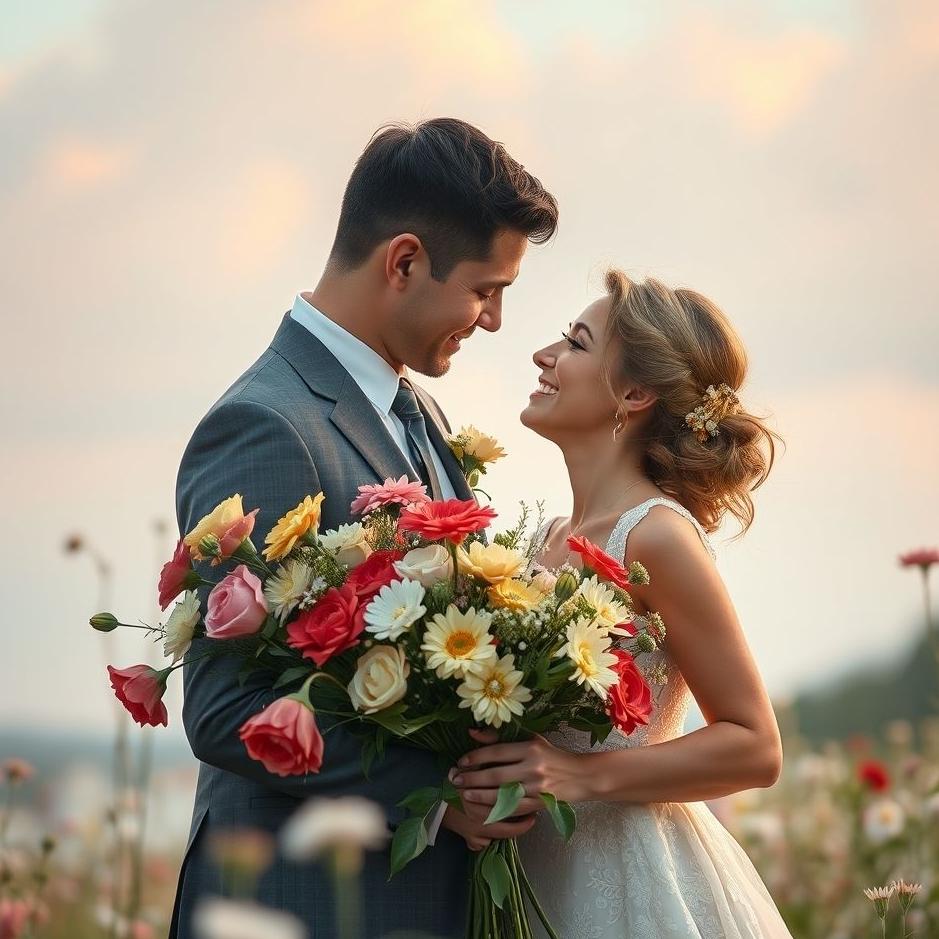 Dream : Your husband coming with flowers in your dream