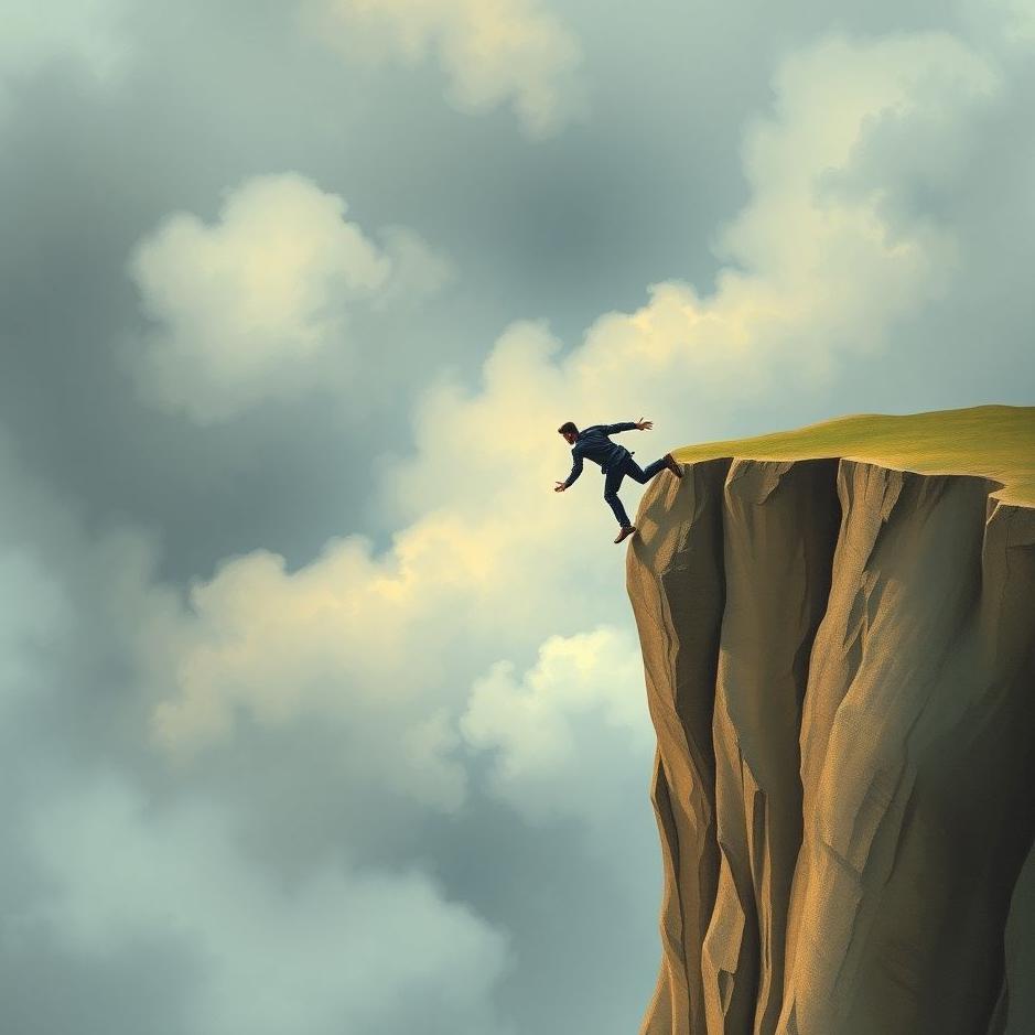 Dream : Your husband fall off a cliff in your dream