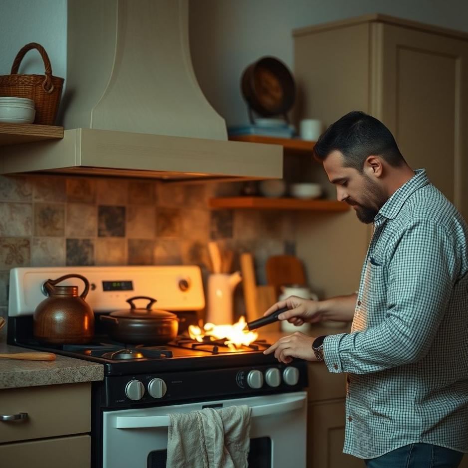 Dream : Your husband lighting a stove in your dream