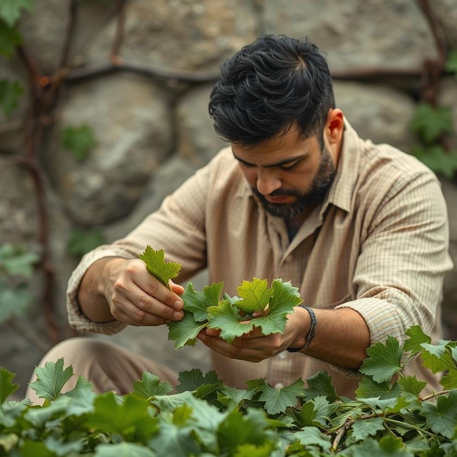Dream : Your husband wrapping vine leaves in your dream