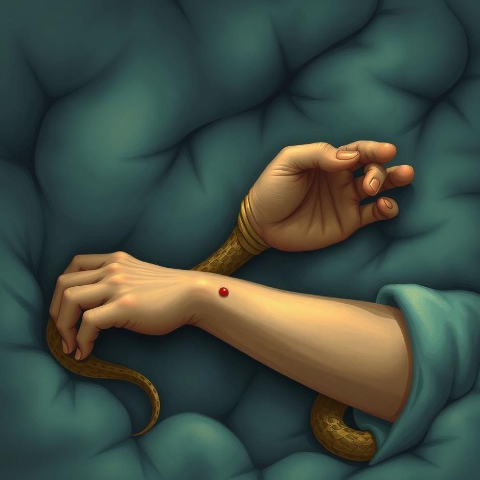 Dream : Your left arm bitten by a snake in your dream