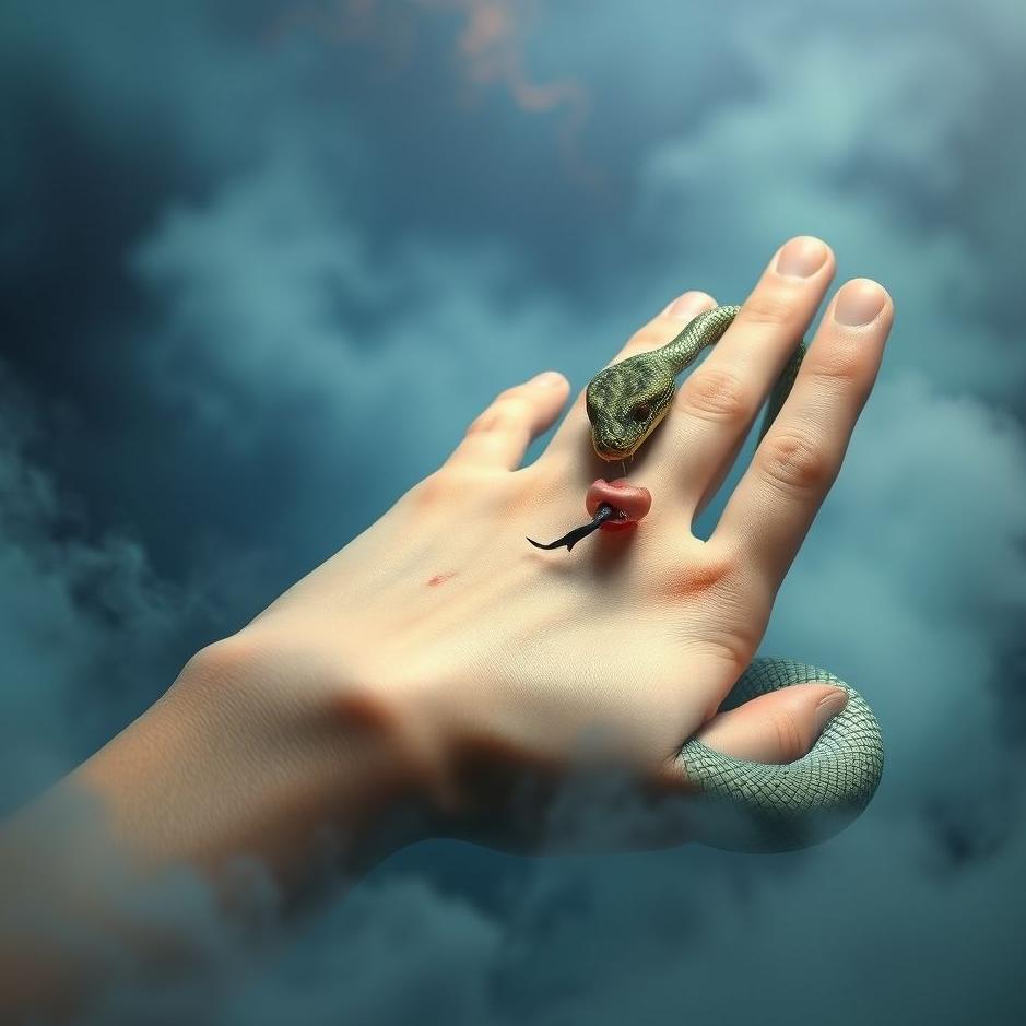 Dream : Your left hand bitten by a snake in a dream