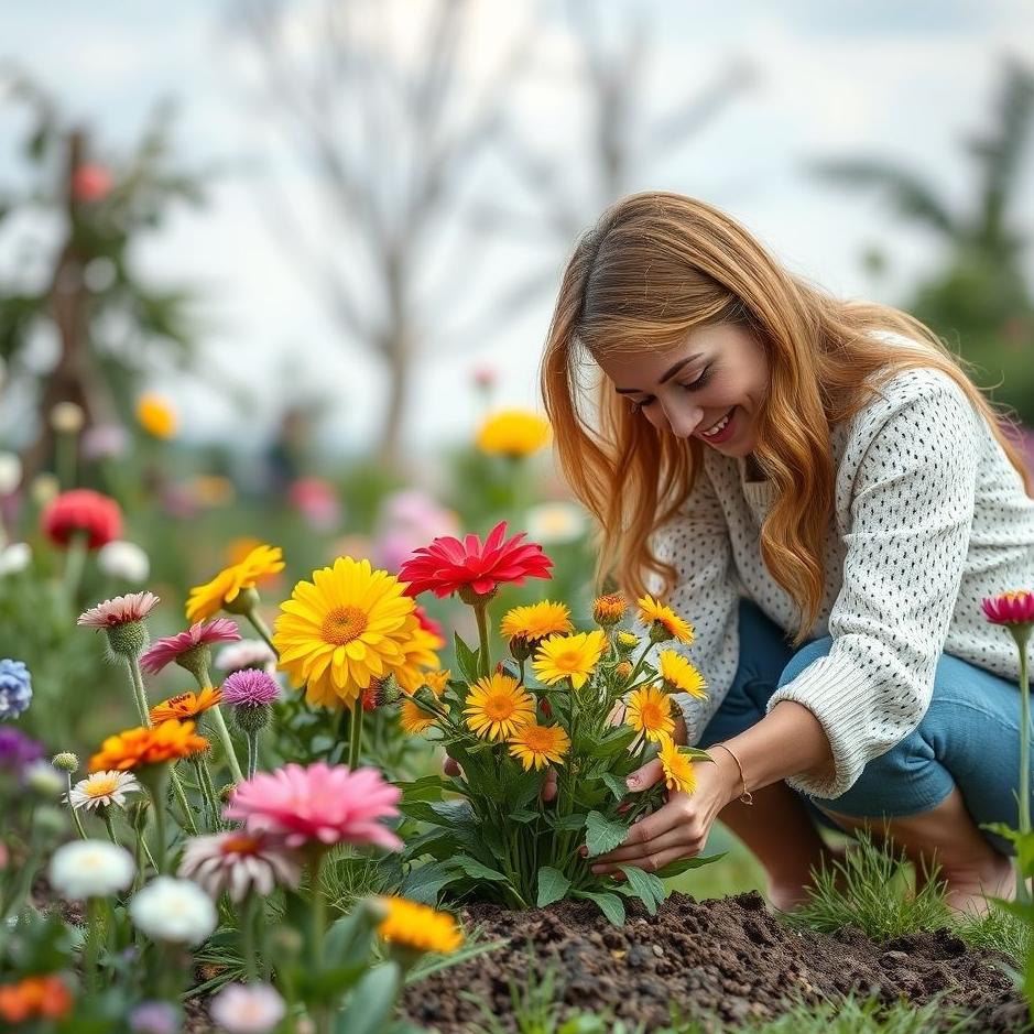 Dream : Your loved one planting flowers in your dream