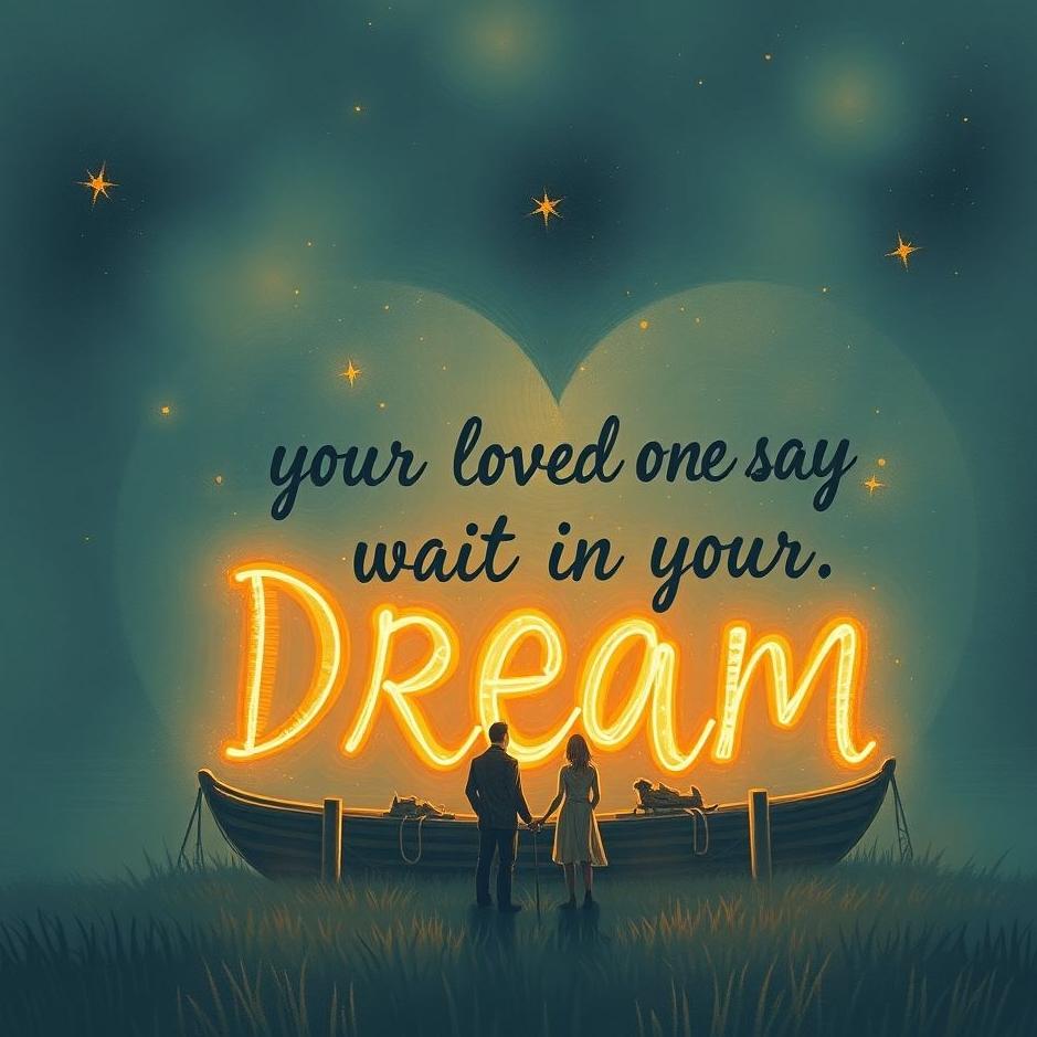 Dream : Your loved one say wait in your dream
