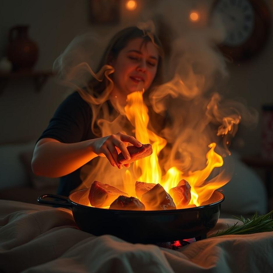 Dream : Your lover cooking meat in your dream