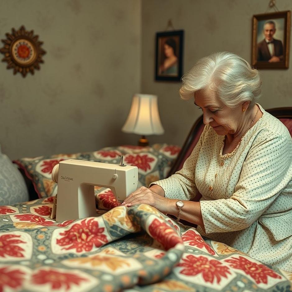 Dream : Your mother-in-law sewing a quilt in your dream