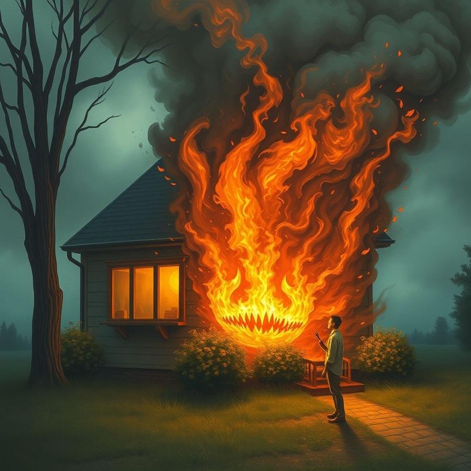 Dream : Your neighbor's face burn in a dream