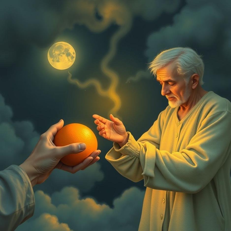 Dream : Your neighbor giving you an orange in your dream