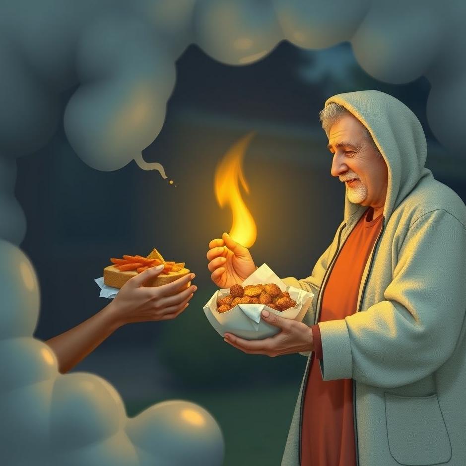 Dream : Your neighbor giving you food in your dream