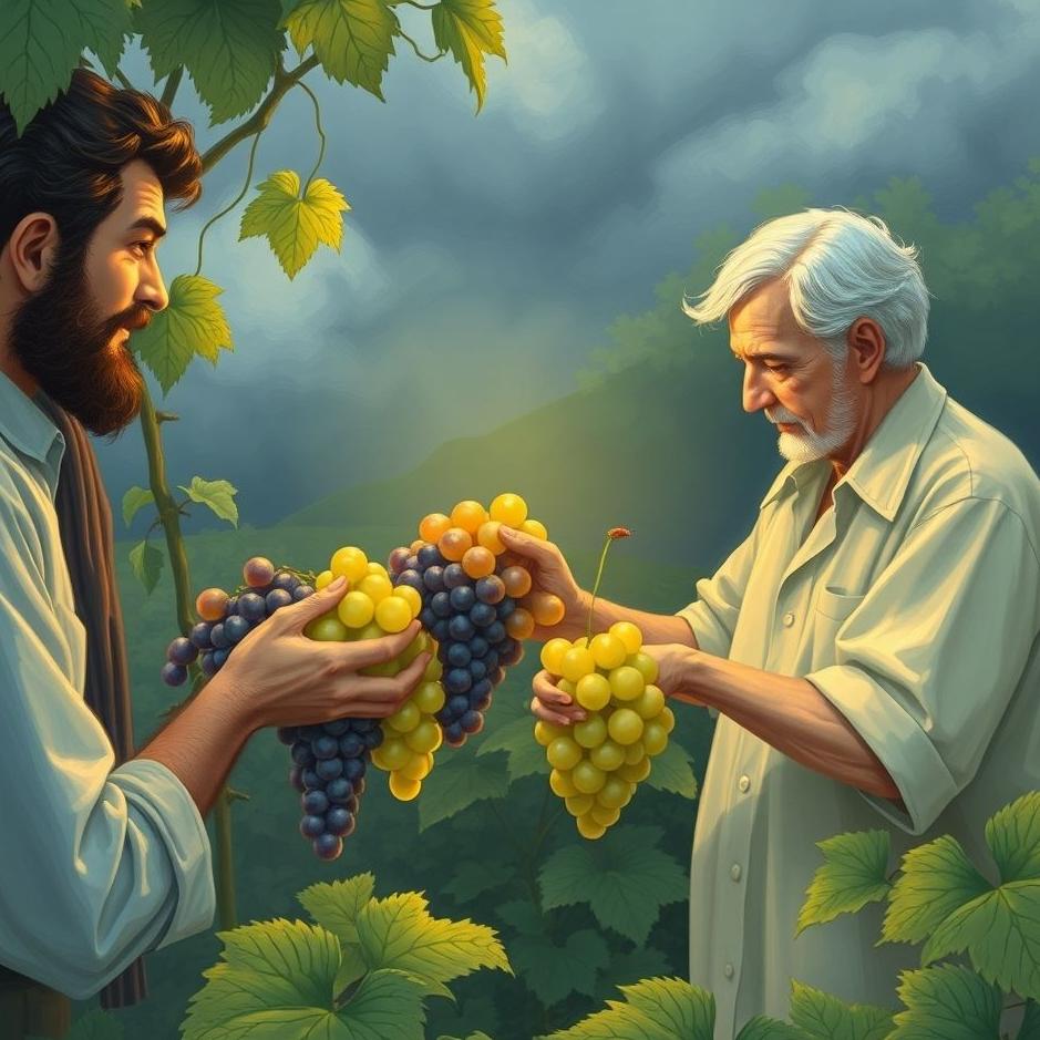 Dream : Your neighbor giving you grapes in your dream