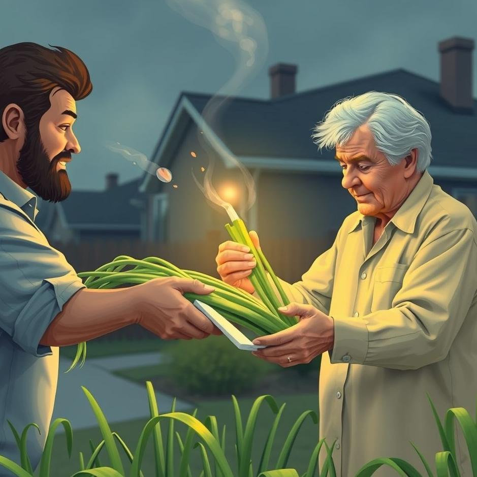 Dream : Your neighbor giving you green onions in your dream