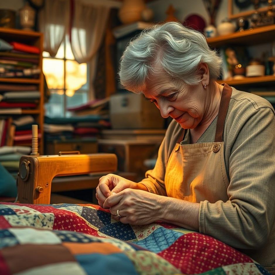 Dream : Your neighbor sewing a quilt in your dream