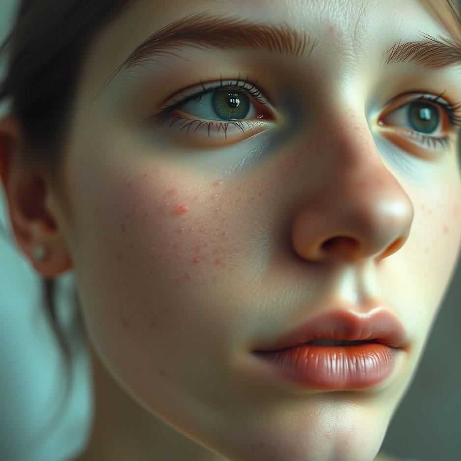 Dream : Your own face with acne in a dream