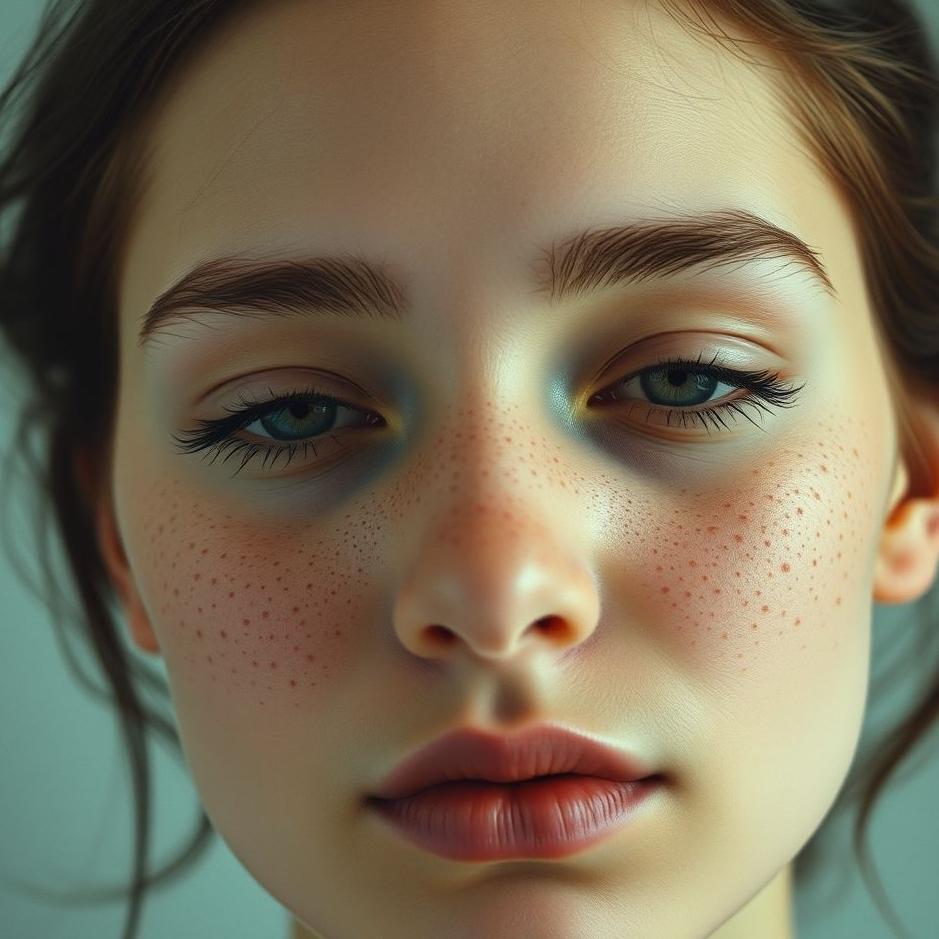 Dream : Your own face with freckles in a dream