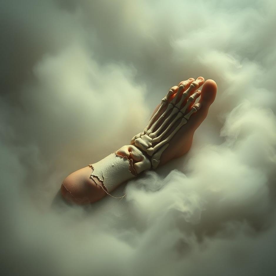 Dream : Your own foot broken in a dream