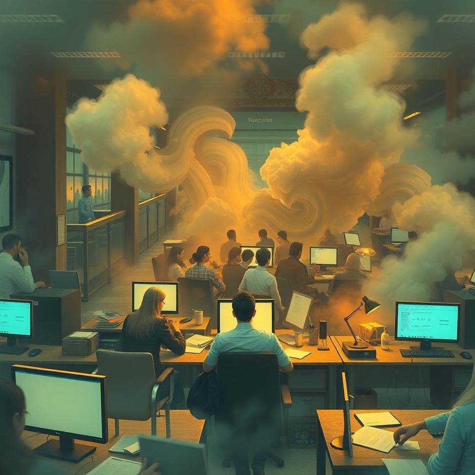 Dream : Your own workplace crowded in a dream