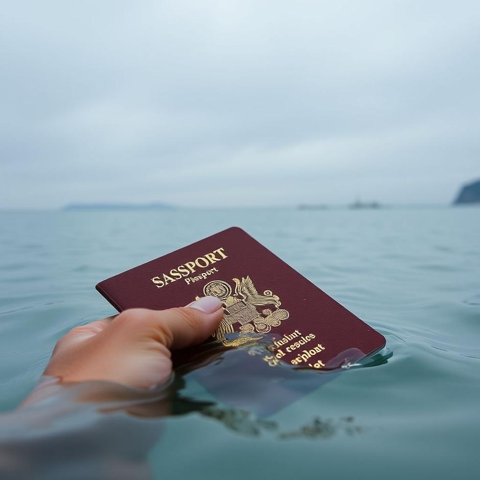 Dream : Your passport getting wet in a dream