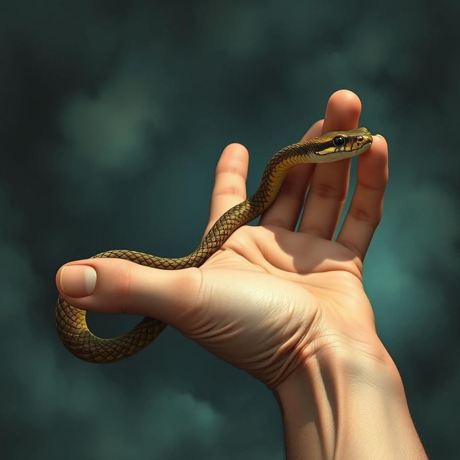 Dream : Your right hand bitten by a snake in a dream