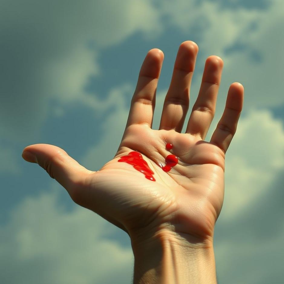 Dream : Your right palm bleeding in a dream