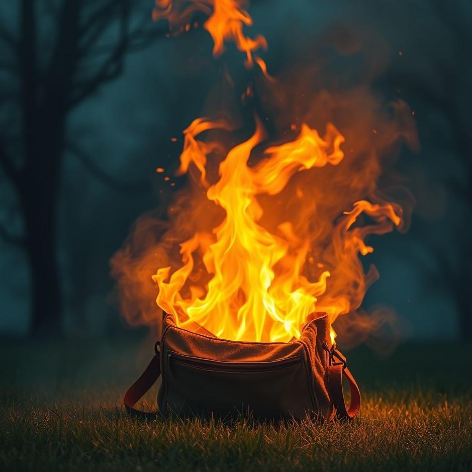 Dream : Your school bag burning in a dream