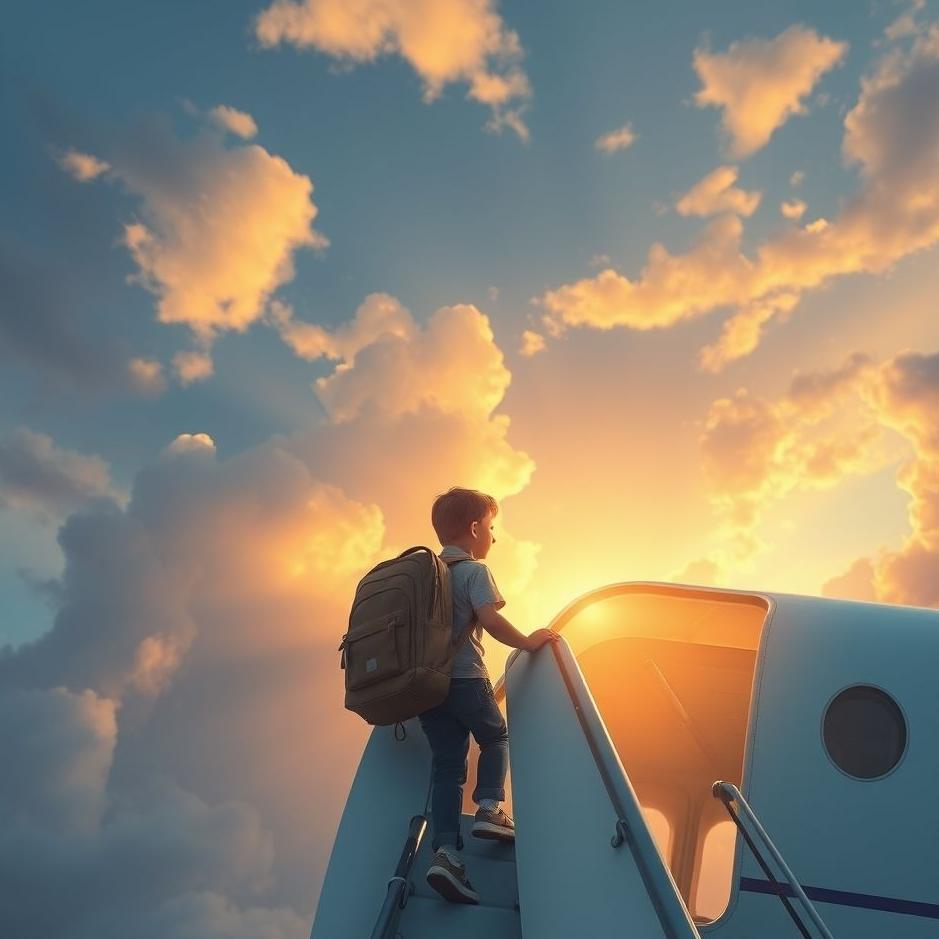 Dream : Your son boarding a plane in your dream