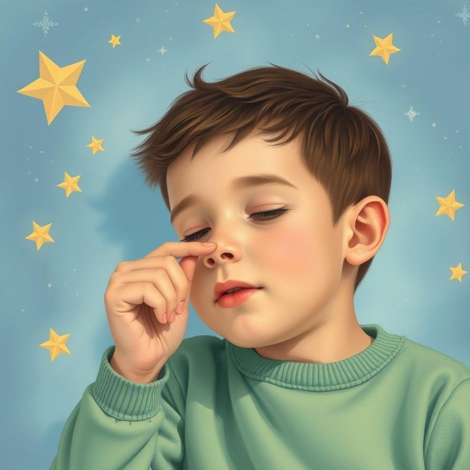 Dream : Your son cleaning his nose in a dream