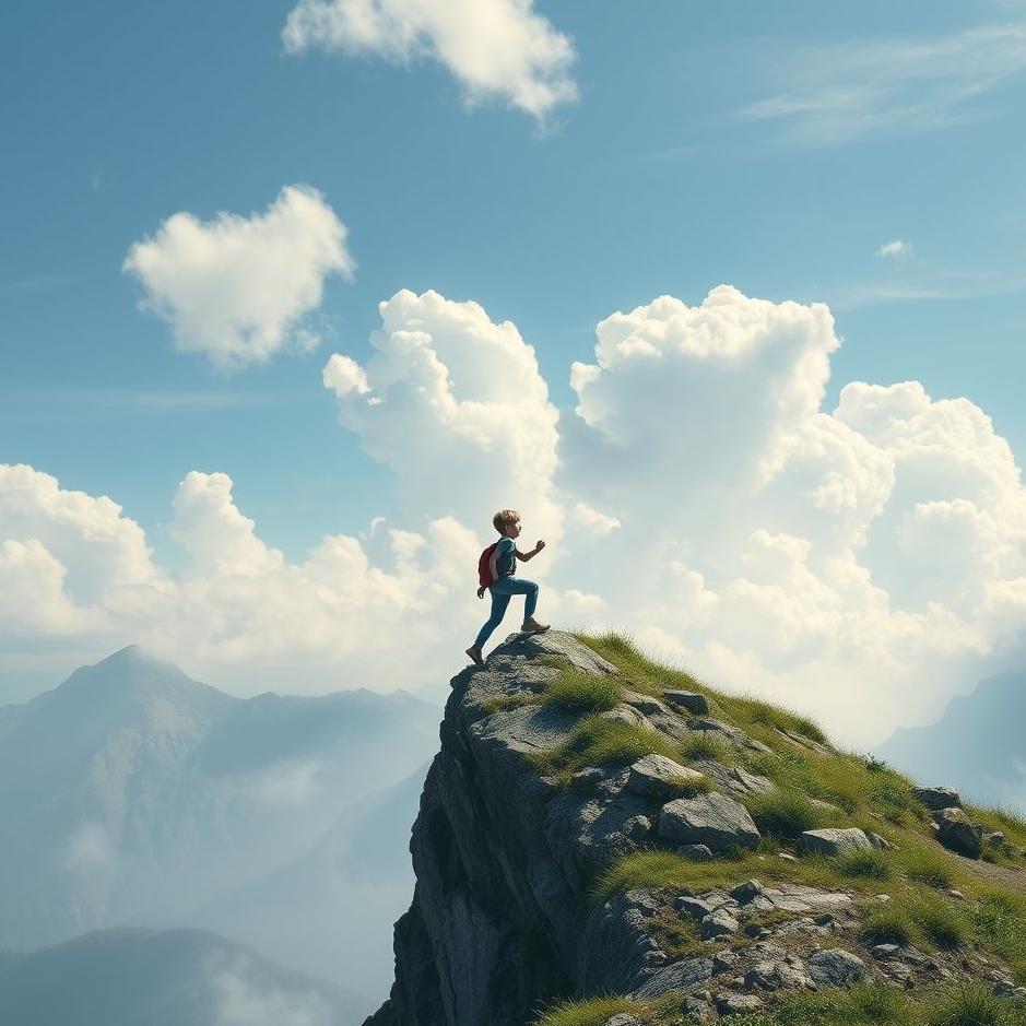 Dream : Your son climbing a mountain in a dream