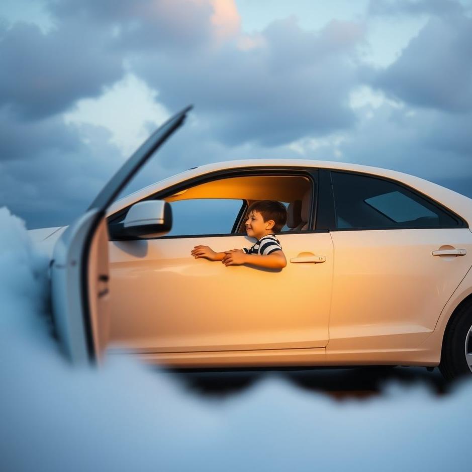 Dream : Your son getting into a white car in your dream