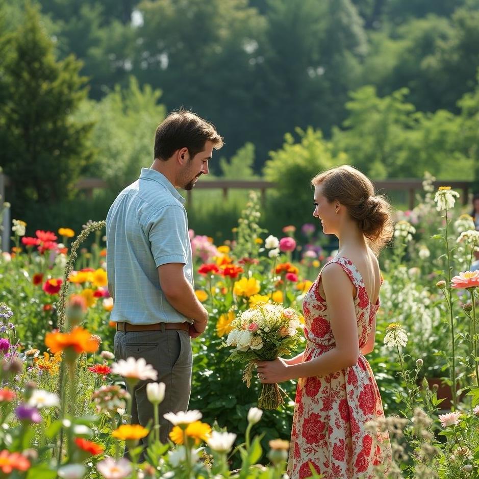 Dream : Your spouse in a garden in a dream