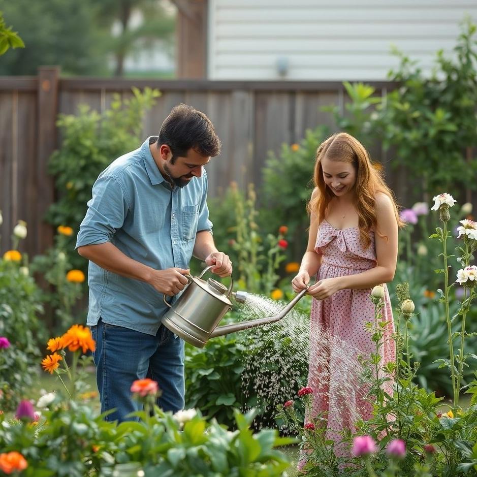 Dream : Your spouse watering the garden in your dream