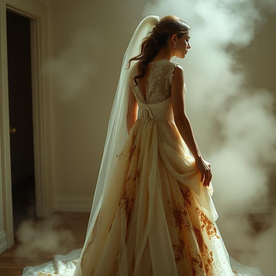 Dream : Your wedding dress getting dirty in your dream