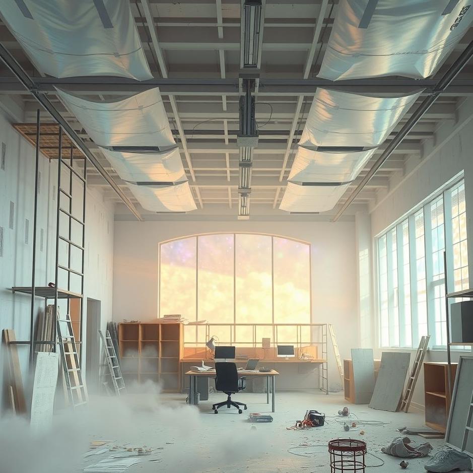 Dream : Your workplace under renovation in a dream
